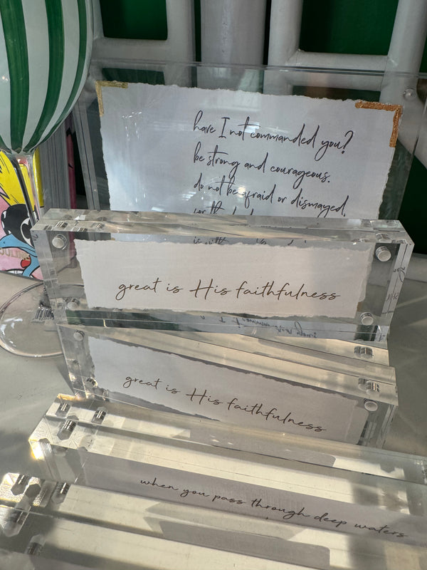 Acrylic Scripture Block (Multiple Style Options)