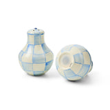Mackenzie Childs Sky Check Salt and Pepper Shakers