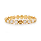 Capucine De Wulf Berry Gem Hinged Bangle in Mother of Pearl