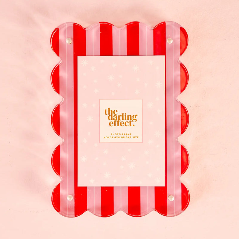 Rectangle Scalloped Acrylic Frame (Two Style Options)