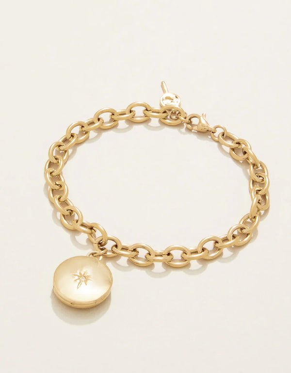 Spartina Mini Round Locket Bracelet in Starburst