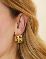 Spartina Cane Midi Hoop Earrings in Gold
