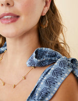 Spartina Pretty Petal Hoop Earrings in Gold