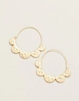 Spartina Pretty Petal Hoop Earrings in Gold