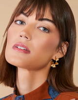 Spartina Ruffle Hoop Earrings in Gold
