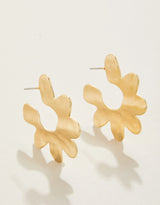 Kai Flower Hoop Earring in Gold