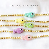 Dot Fish Beaded Bracelet (Four Color Options)