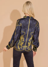 Alden Adair Phoebe Top in Pouncing Panther