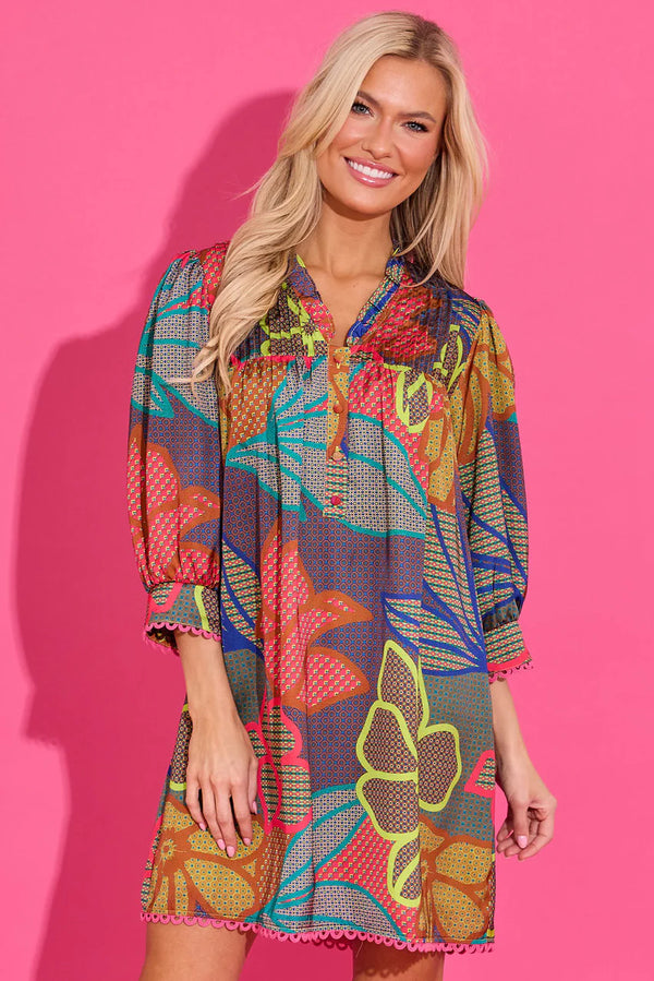 Alden Adair Lori Dress in Geo Floral