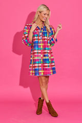 Alden Adair Lori Dress in Circus Plaid