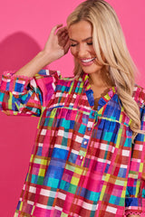 Alden Adair Lori Dress in Circus Plaid
