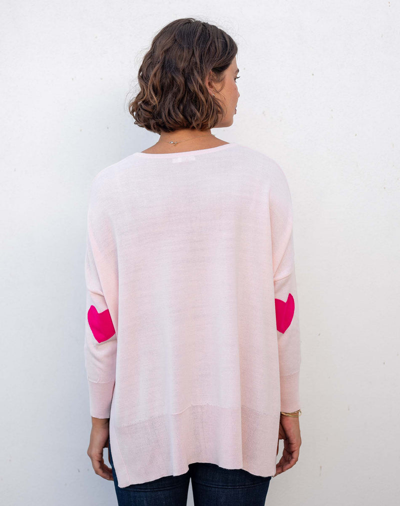 MERSEA Amour Sweater with Heart Patches