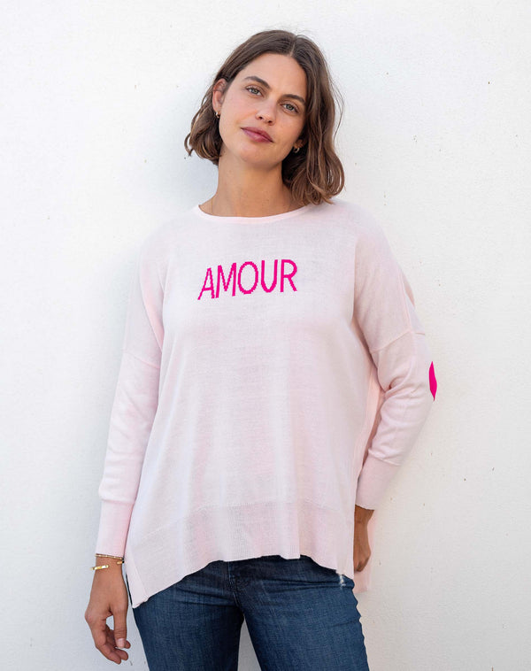 MERSEA Amour Sweater with Heart Patches