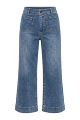 Parker Cropped Wide Leg Jean in Indigo