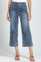 Parker Cropped Wide Leg Jean in Indigo