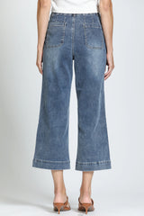Parker Cropped Wide Leg Jean in Indigo