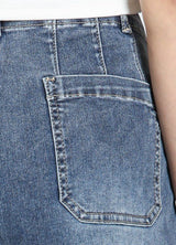 Parker Cropped Wide Leg Jean in Indigo