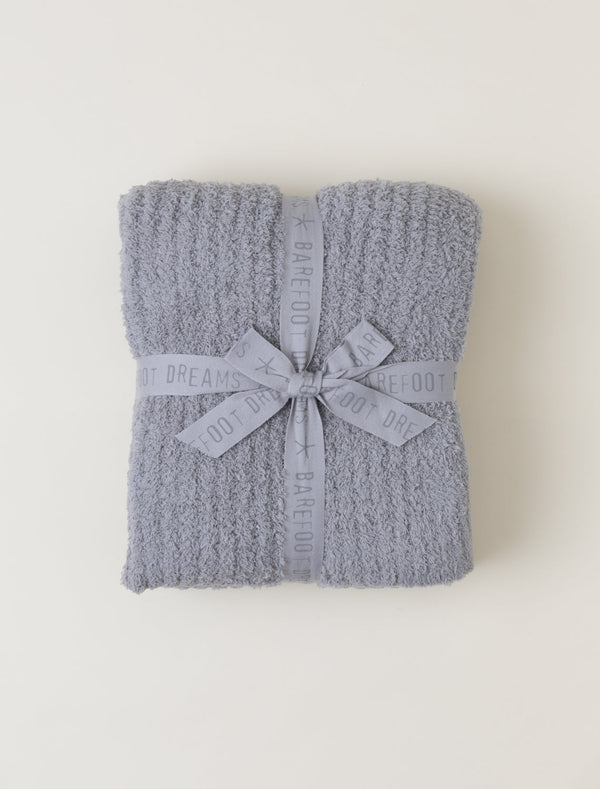 Barefoot Dreams Cozychic Ribbed Throw in Dove Gray