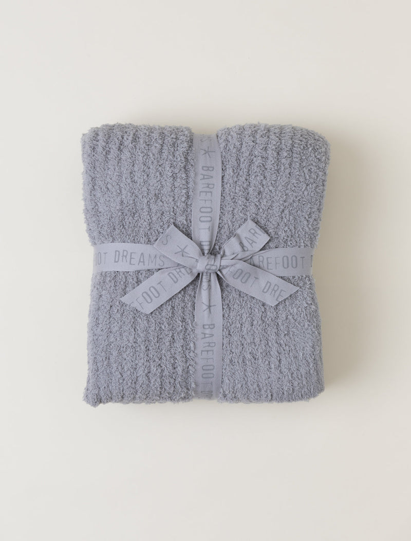 Barefoot Dreams Cozychic Ribbed Throw in Dove Gray