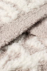 Barefoot Dreams Lush Knit Leopard Throw in Cream Sandstone
