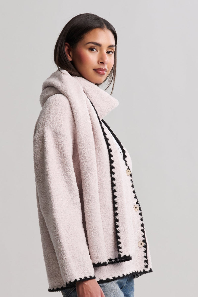 Barefoot Dreams Blanket Stitch Cardigan