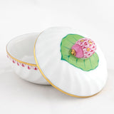 Herend Ladybug Box in Raspberry