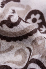 Bandana Scarf in Ecru Black & Grey