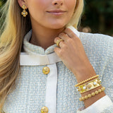 Capucine De Wulf Berry Eternity Hinged Bangle in Gold