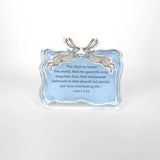 Lauren Dunn John 3:16 Scripture Block (Pink or Blue)