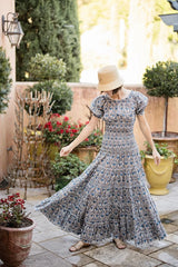 Bora Bora Tiered Skirt in Khaki & Navy