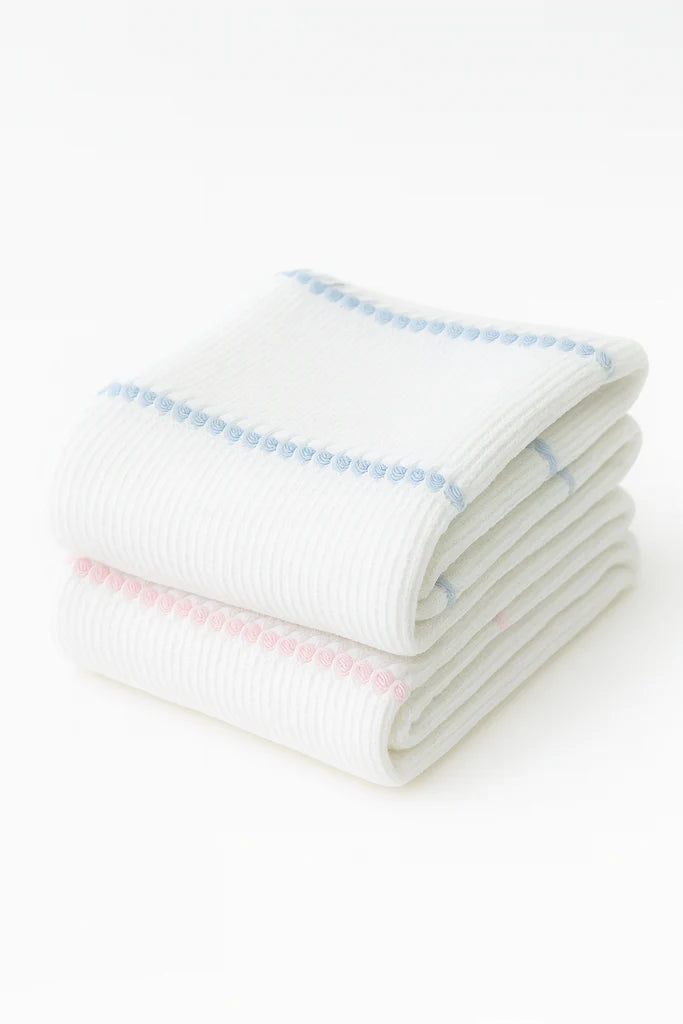 Pucker Texture with Stripe Baby Blanket (Multiple Colors!)