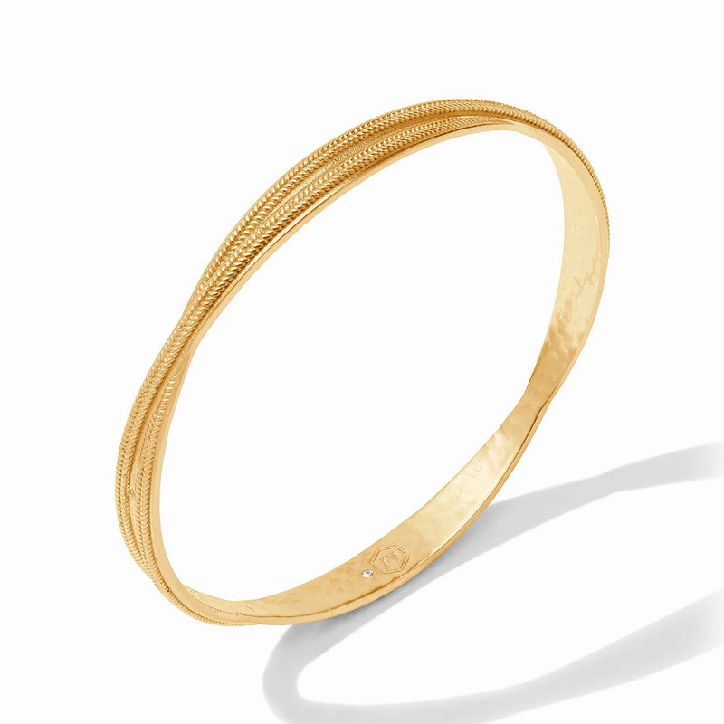 Julie Vos Cheval Twist Bangle in Gold (Three Size Options)