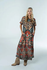 Diana Maxi Dress in Desert Tapestry