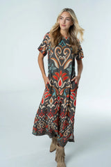 Diana Maxi Dress in Desert Tapestry