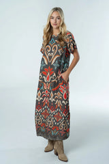 Diana Maxi Dress in Desert Tapestry