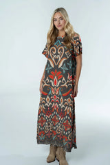 Diana Maxi Dress in Desert Tapestry
