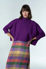 Tiffany Plaid Skirt in Berry
