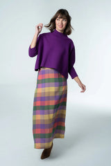 Tiffany Plaid Skirt in Berry