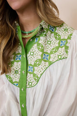 Brooks Avenue Maria Green Western Blouse