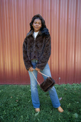 Lisi Lerch Quinn Faux Fur Jacket in Brown