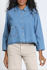City Swing Jacket in Light Indigo