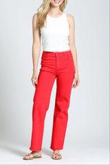 Mini Boot Jeans in Red