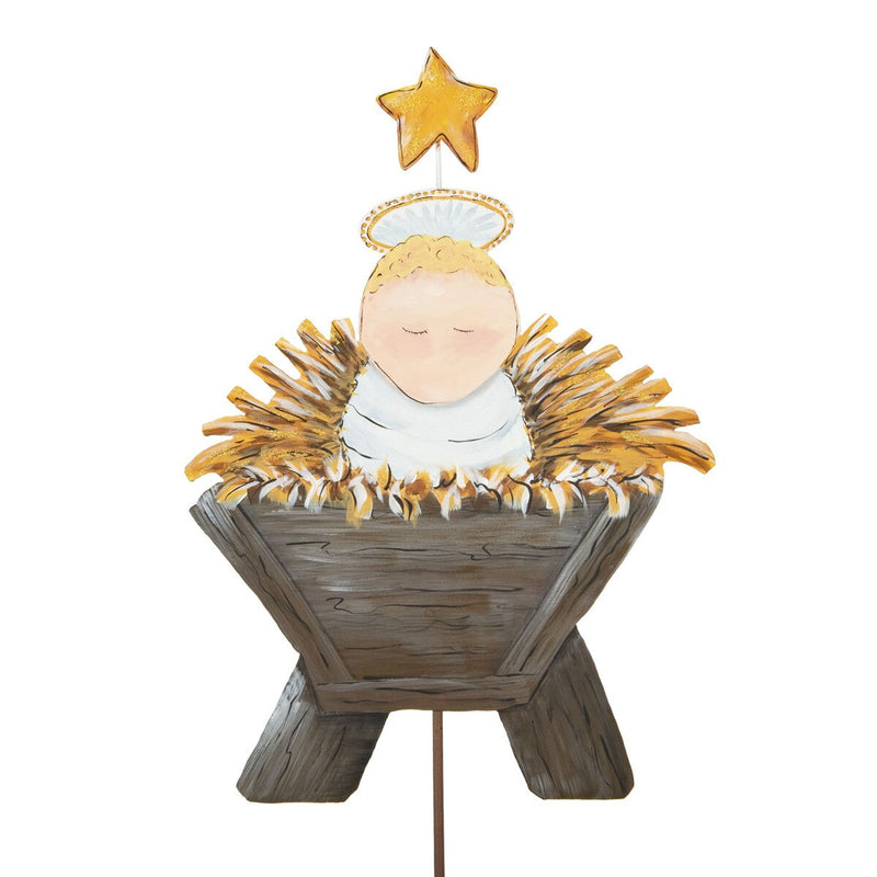 Baby Jesus In The Manger Stake