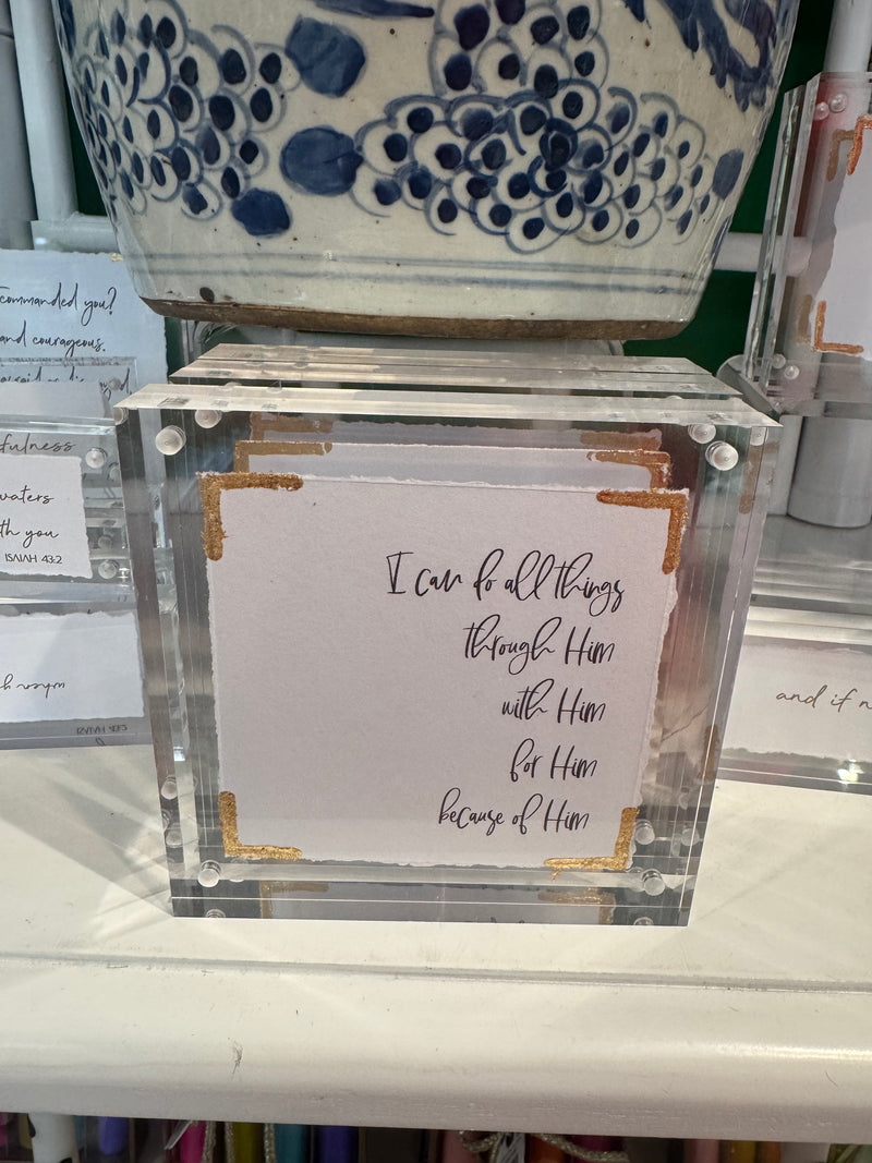 Acrylic Scripture Block (Multiple Style Options)