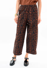 Brown and Black Barrel Pant