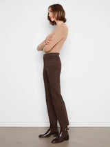 Charlie B Coffee Brown Straight Leg Colored Twill Pants