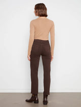 Charlie B Coffee Brown Straight Leg Colored Twill Pants