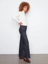 Charlie B Scalloped Outseam and Raw Hem Jean