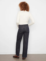 Charlie B Scalloped Outseam and Raw Hem Jean