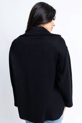 Karlie Black Collar Top with Pocket